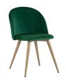 Стул обеденный Лион велюр с ромбами зеленый