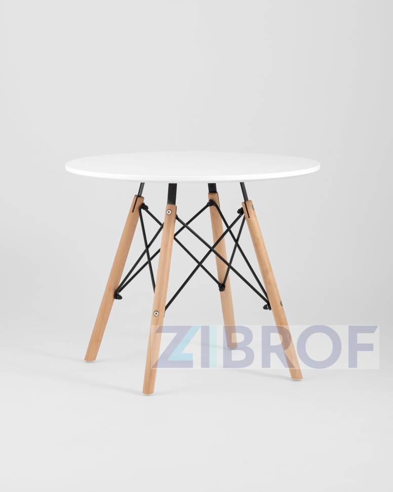 Комплект мебели детский стол Eames белый, 1 желтый стульчик