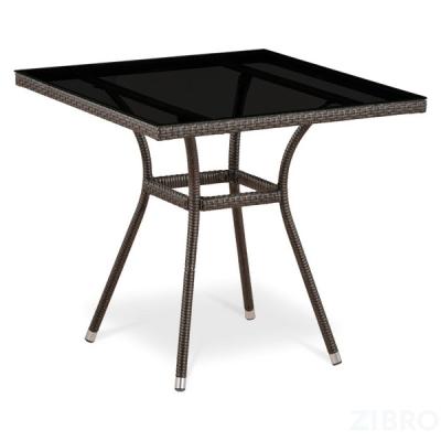 Стол из иск. ротанга T283BNS-W51-80х80 Brown