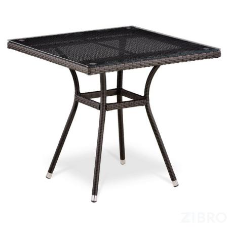 Стол из иск. ротанга T283BNT-W2390-80х80 Brown