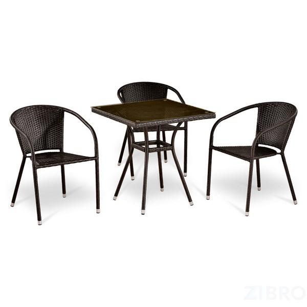 Комплект мебели из иск. ротанга T283BNT/Y137C-W51 Brown (3+1)
