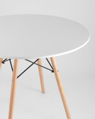 Eames D90, 3 стула Eames DSW белые