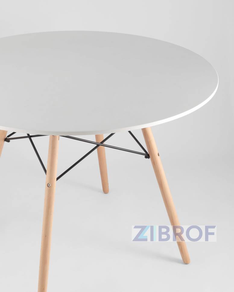 Eames D100, 3 стула Eames DSW белый