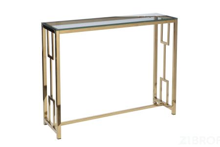 47ED-CST072GOLD Консоль прозр.стекло/золото 100*30*78см