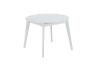 Обеденная группа стол Rondо раскладной 100-135*100 см белый, 4 стула Eames белые