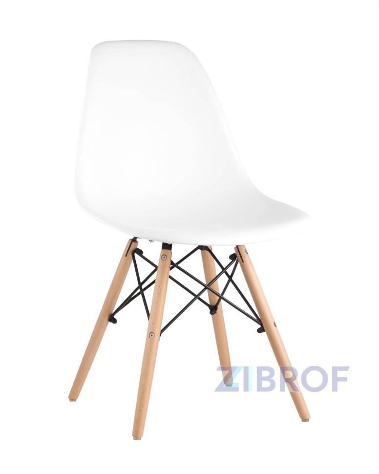 Обеденная группа стол Rondо раскладной 100-135*100 см белый, 4 стула Eames белые