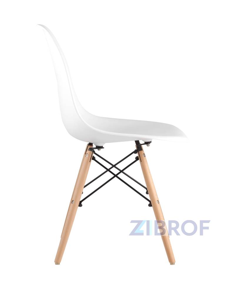 Обеденная группа стол Rondо раскладной 100-135*100 см белый, 4 стула Eames белые