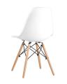 Обеденная группа стол Rondо раскладной 100-135*100 см белый, 4 стула Eames белые