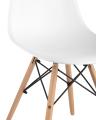Обеденная группа стол Rondо раскладной 100-135*100 см белый, 4 стула Eames белые