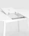 Обеденная группа стол Rondо раскладной 100-135*100 см белый, 4 стула Eames белые