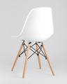 Обеденная группа стол Rondо раскладной 100-135*100 см белый, 4 стула Eames белые