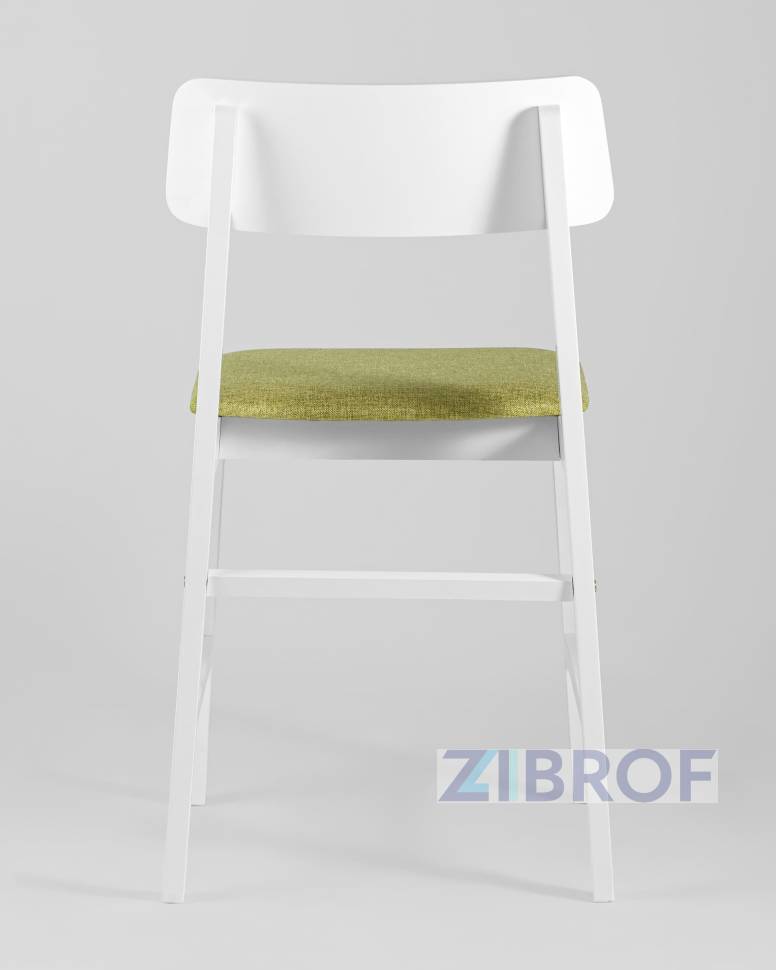 Обеденная группа стол Rondo раскладной 100-135*100 см белый, стулья Oden White оливковые
