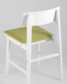 Обеденная группа стол Rondo раскладной 100-135*100 см белый, стулья Oden White оливковые