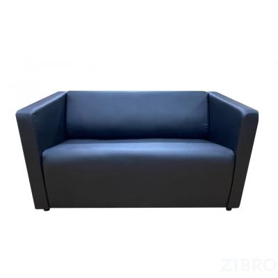 Диван офисный Итон двойной, искусственная кожа, цвет черный Ecotex 3001