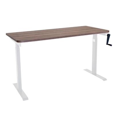 Стол с регулировкой высоты M1 белый/ЛДСП коричневый дуб, 160x70